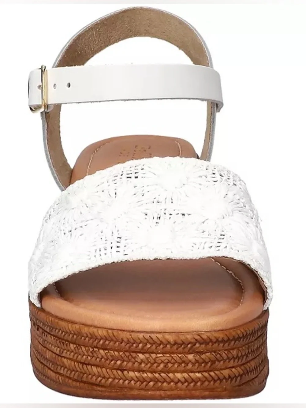 ♥️♥️ Bella Vita Women's Kea-Italy Wedge Sandals | White Floral Raffia 7 M